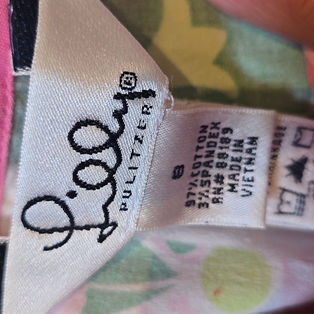 Lilly Pulitzer Vintage Pink and Green Patchwork Shorts - Picture 6 of 7